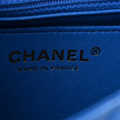 Chanel Lambskin Quilted Mini Rectangular Flap Blue 6 of 13