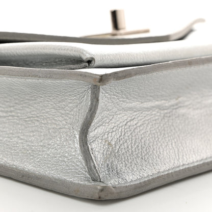 Louis Vuitton Metallic Soft Calfskin Mylockme Chain Pochette Silver 8 of 9