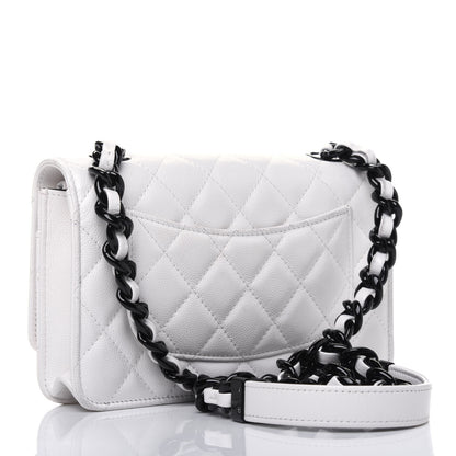 Chanel Caviar Quilted My Everything Wallet On Chain WOC White 3 of 17