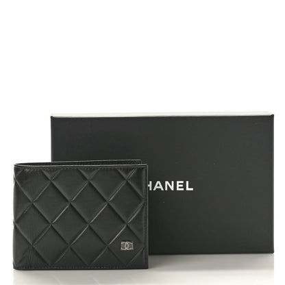 Chanel Calfskin Quilted Mens Small Pour Monsieur Wallet Black 9 of 9