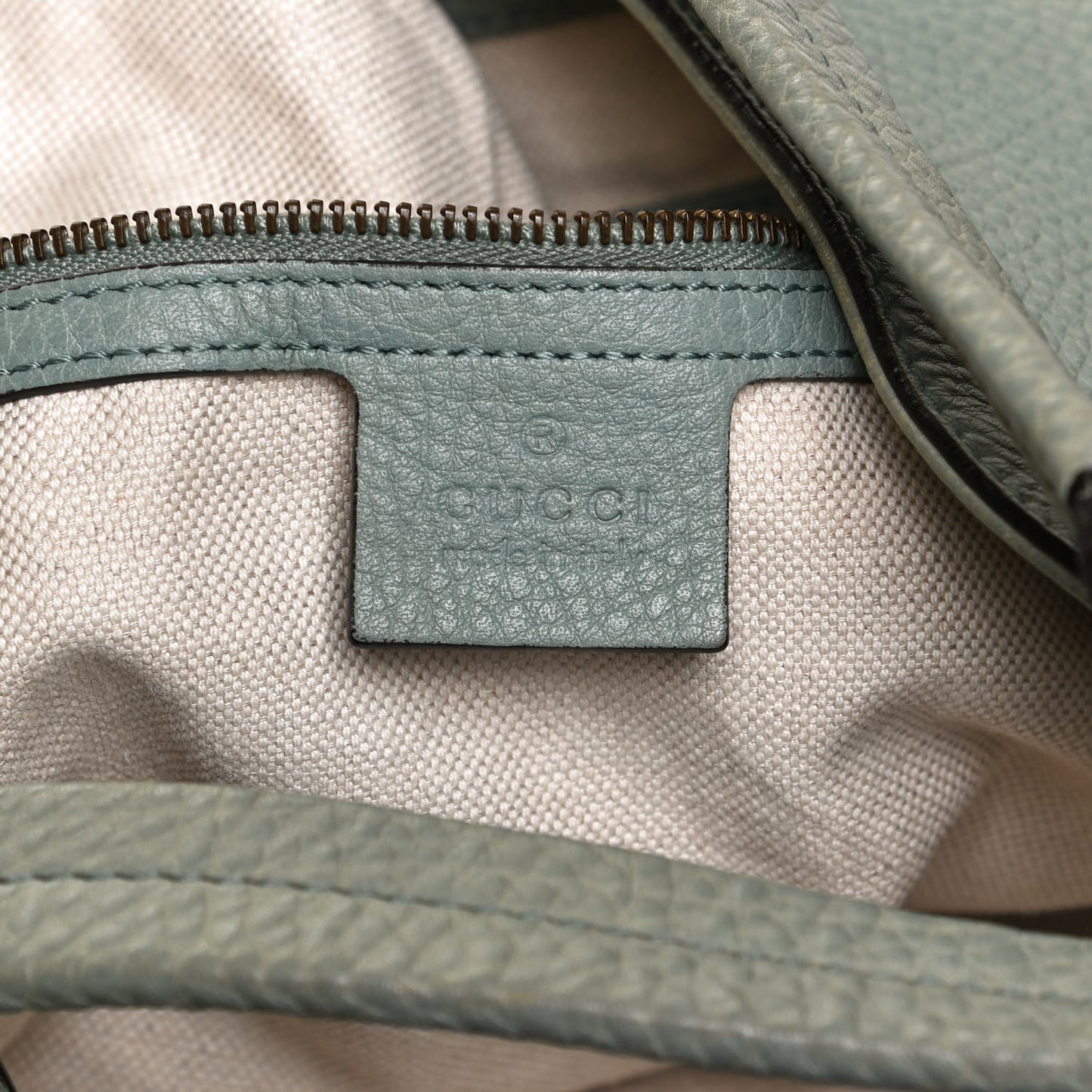 Pebbled Calfskin Medium Twill Shoulder Bag Light Blue
