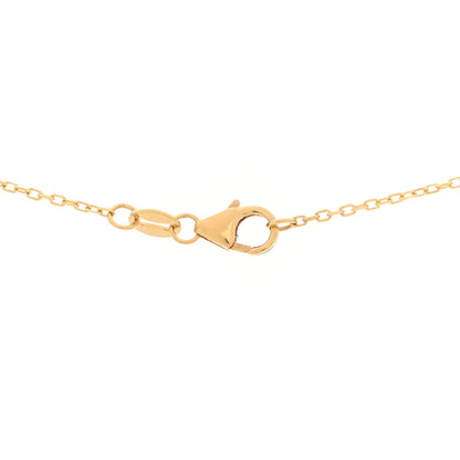 Foundrae 18K Yellow Gold Enamel Petite Champleve True Love Knot Necklace White 5 of 5