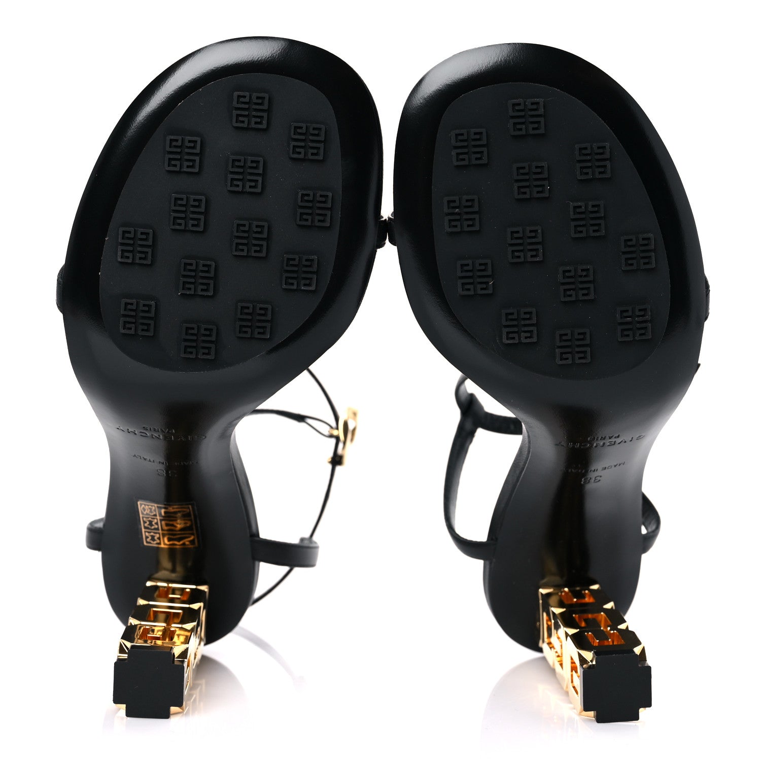 Givenchy Smooth Nappa G Cube 85mm Sandals 38 Black 4 of 11