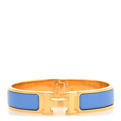 Hermes Enamel Narrow Clic Clac H Bracelet PM Bleu Cielo 1 of 5