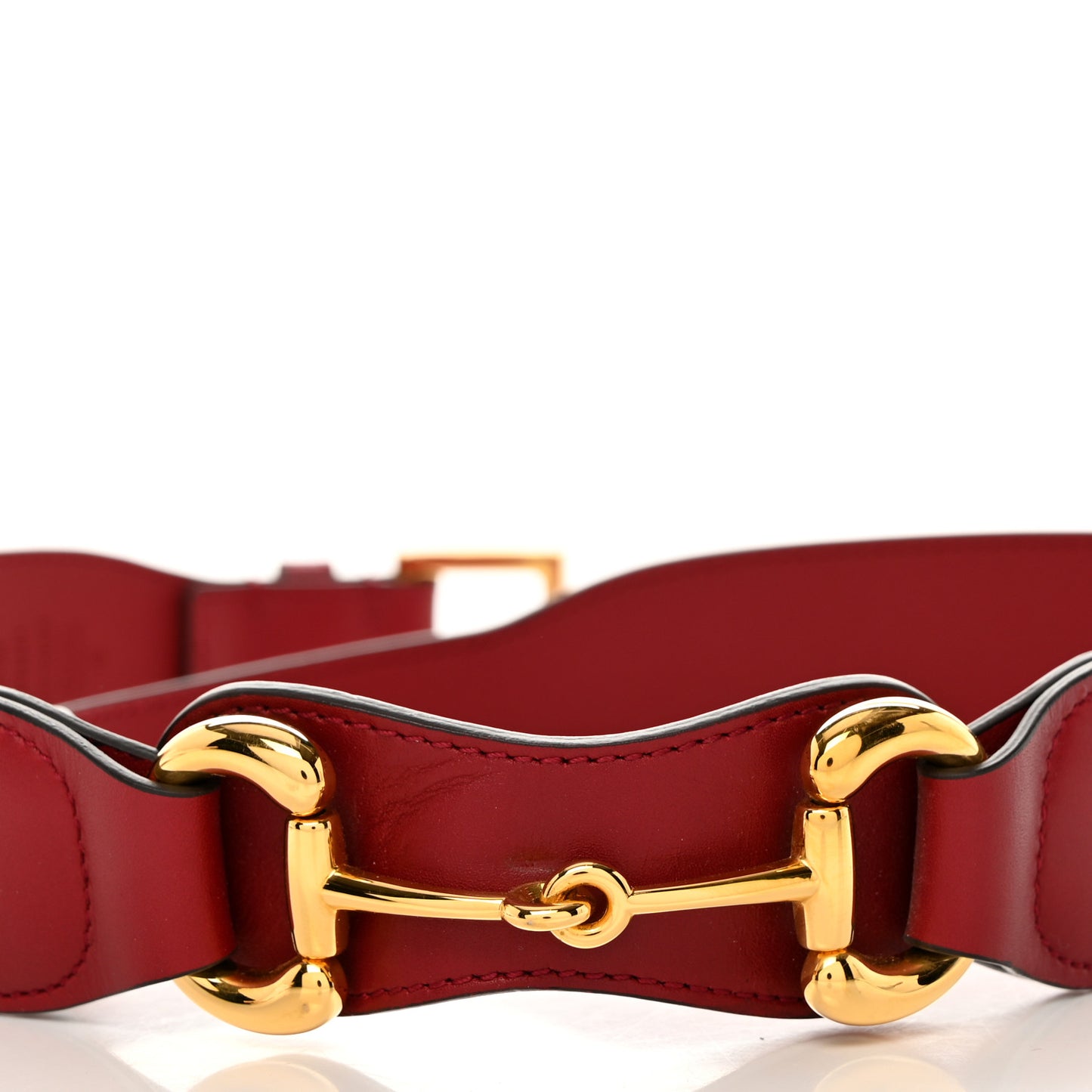 Efesto Leather Horsebit 25mm Belt 70 28 New Cherry Red
