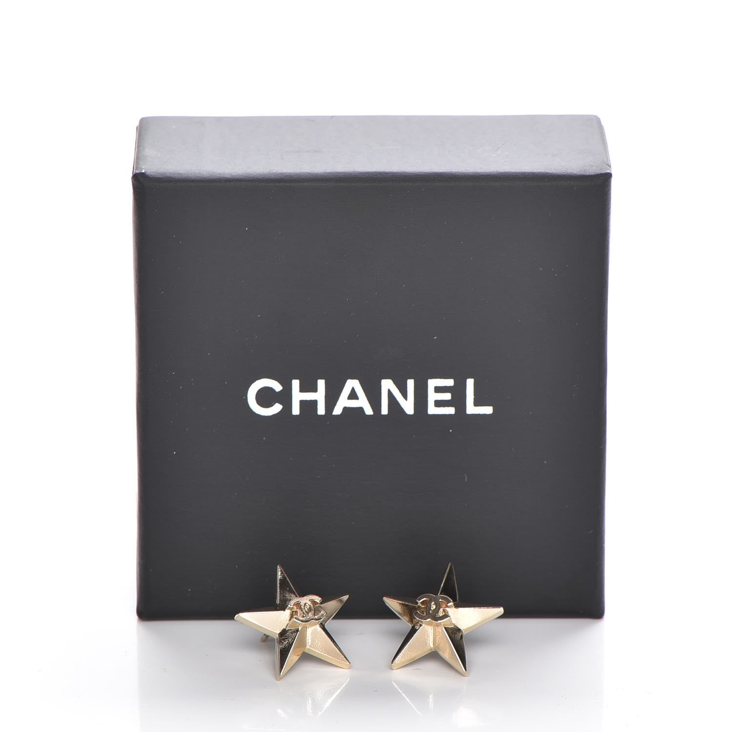 Chanel Metal CC Star Earrings Gold 5 of 5