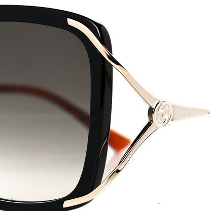 Gucci Acetate Butterfly Sunglasses GG0647S Black White 5 of 5