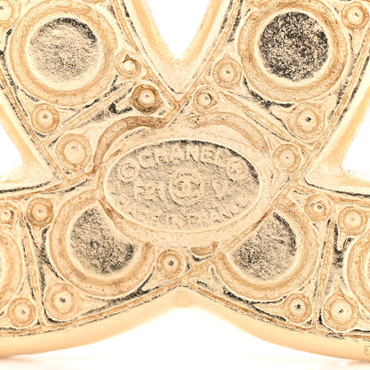 Chanel Pearl CC Brooch Gold 4 of 5