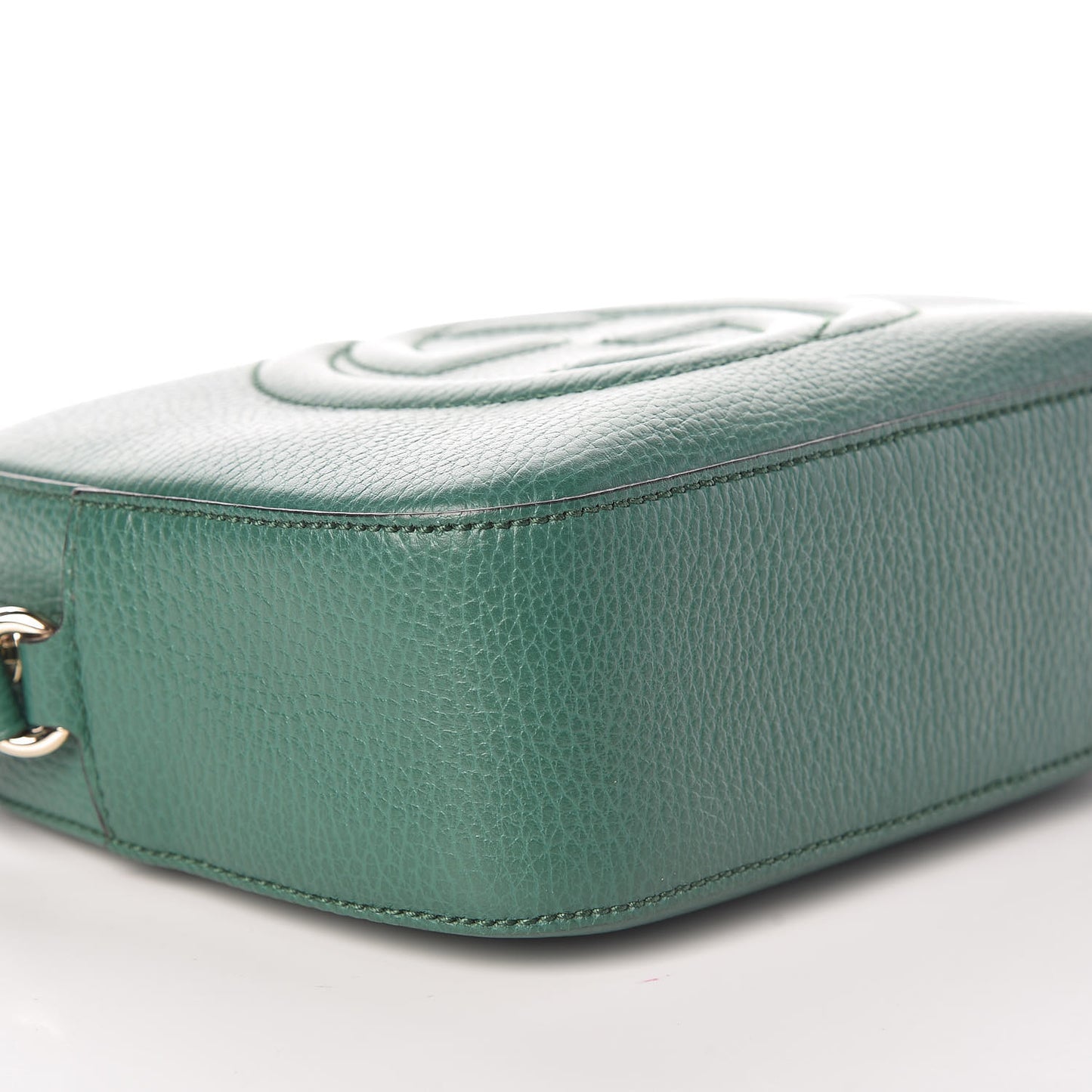Pebbled Calfskin Small Soho Disco Bag Emerald Green
