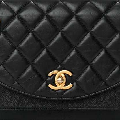 Chanel Calfskin Caviar Quilted Chain Handle Flap Black 7 of 13