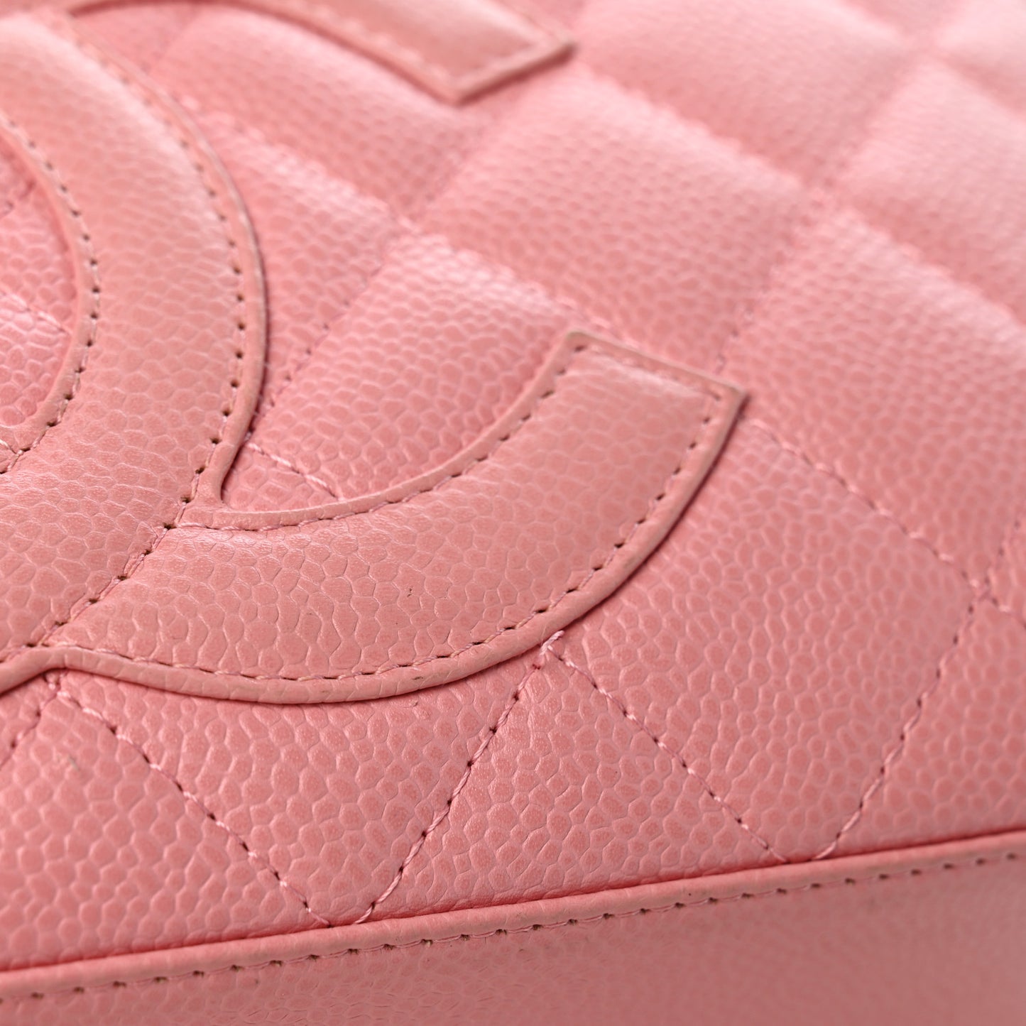 Caviar Quilted Small Bowler Pink