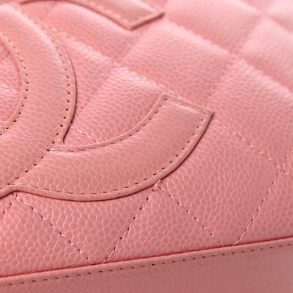 Chanel Caviar Quilted Small Bowler Pink 15 of 15