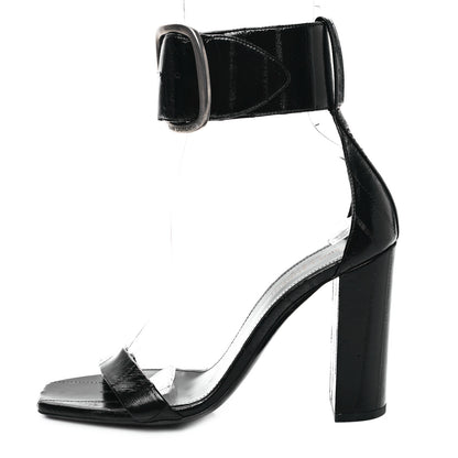 Saint Laurent Anguilla LouLou 105 Buckle Sandals 38 Black 1 of 8