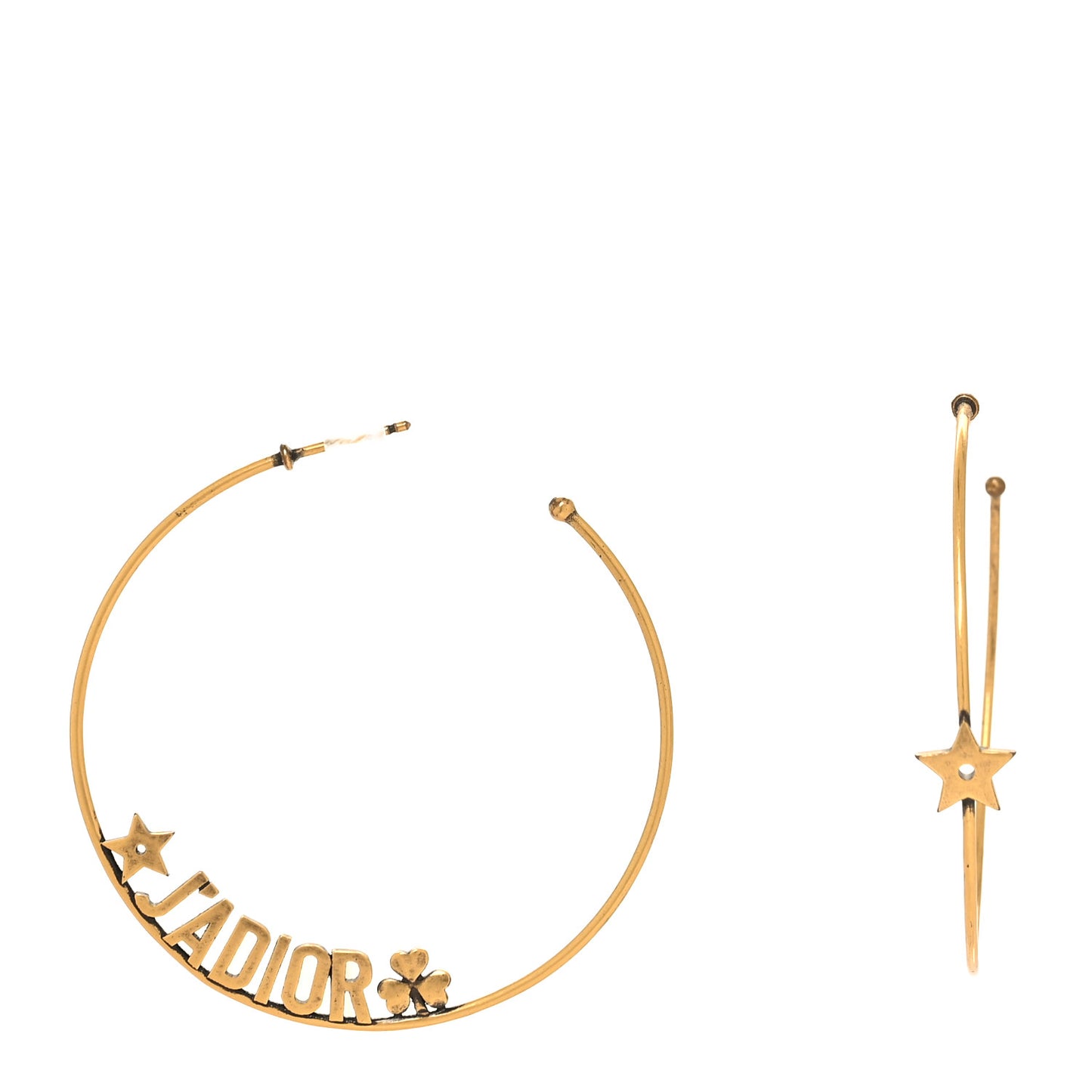 Metal J'Adior Hoop Earrings Aged Gold