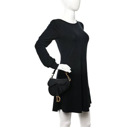 Christian Dior Grained Calfskin Mini Saddle Bag Black 2 of 9