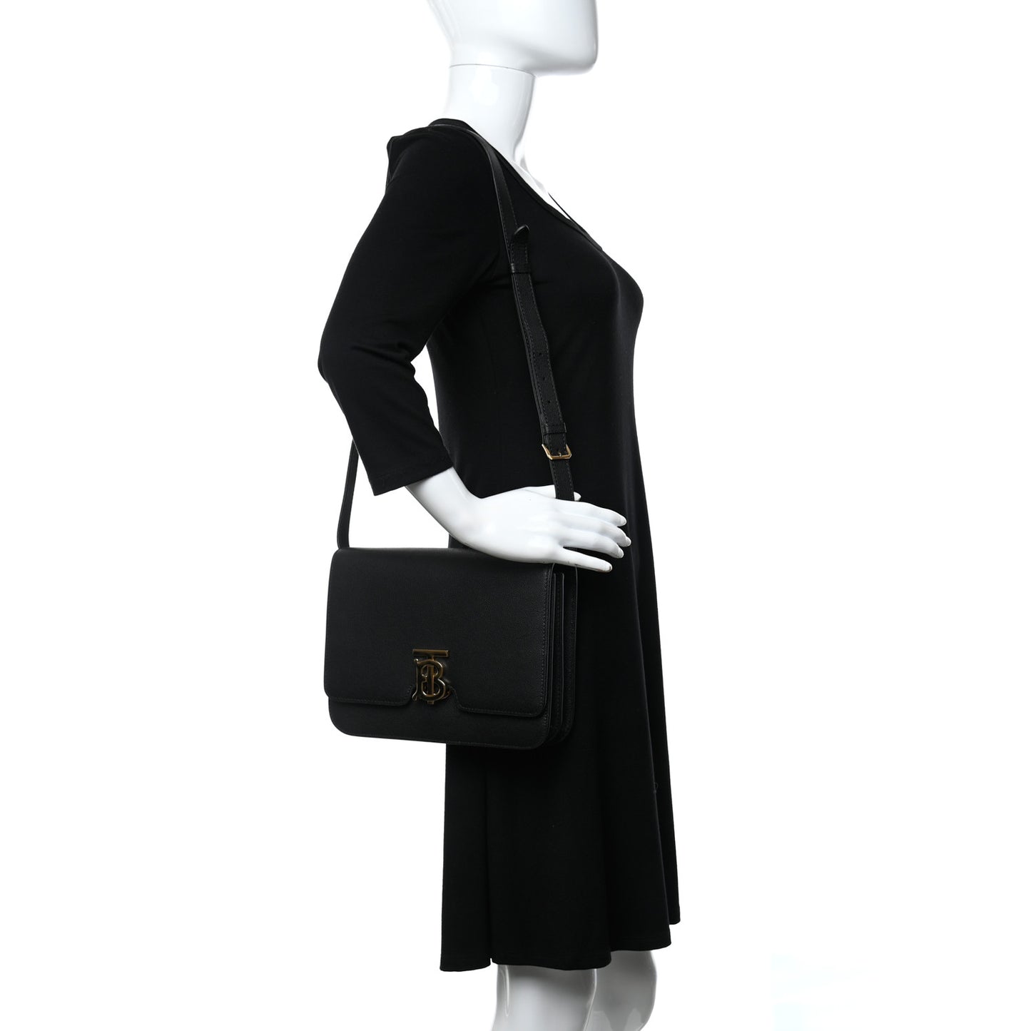 Calfskin Medium TB Bag Black