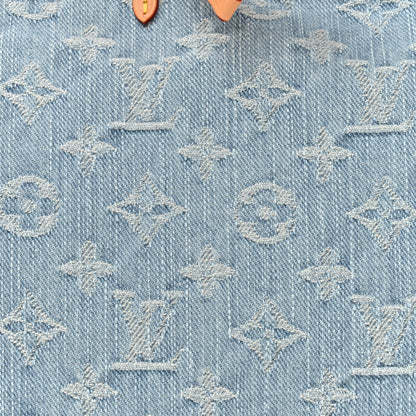 Louis Vuitton Monogram Denim CarryAll PM Sky Blue 8 of 10