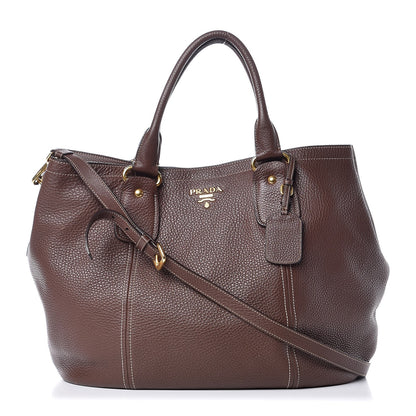 Prada Vitello Daino Tote Bruciato 1 of 10