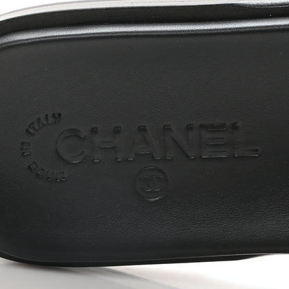 Chanel Mesh Patent Calfskin CC Mules 40.5 Black 8 of 9