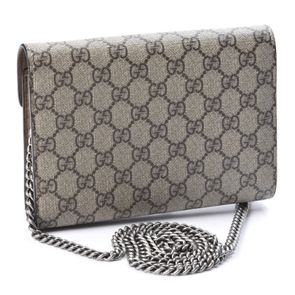 Gucci GG Supreme Monogram Mini Dionysus Chain Wallet Beige Taupe 2 of 9