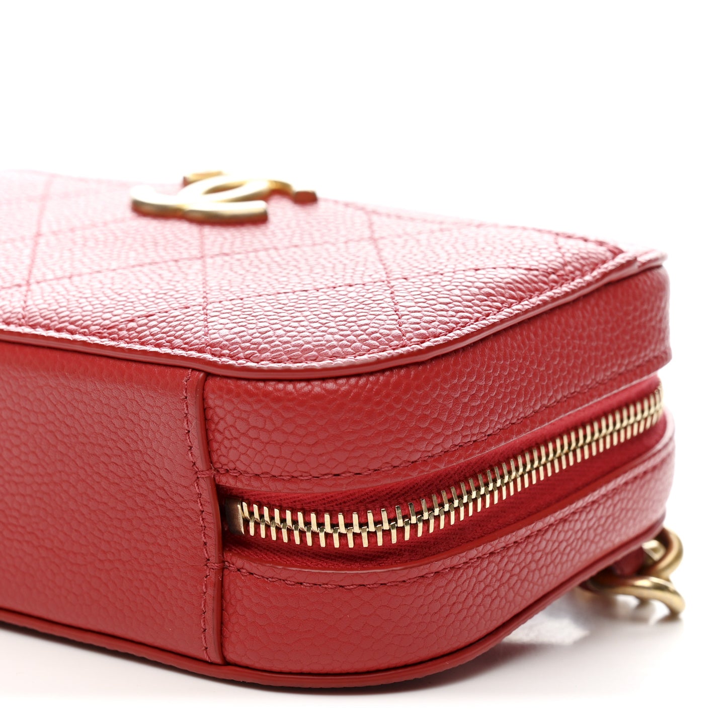 Caviar Quilted Waist Bag Red