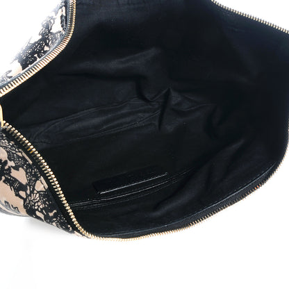 Alexander McQueen Silk De Manta Lace Print Clutch 5 of 7
