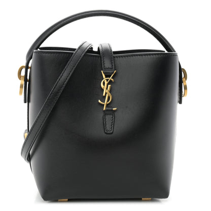 Saint Laurent Shiny Calfskin Le 37 Mini Bucket Bag Black 1 of 9