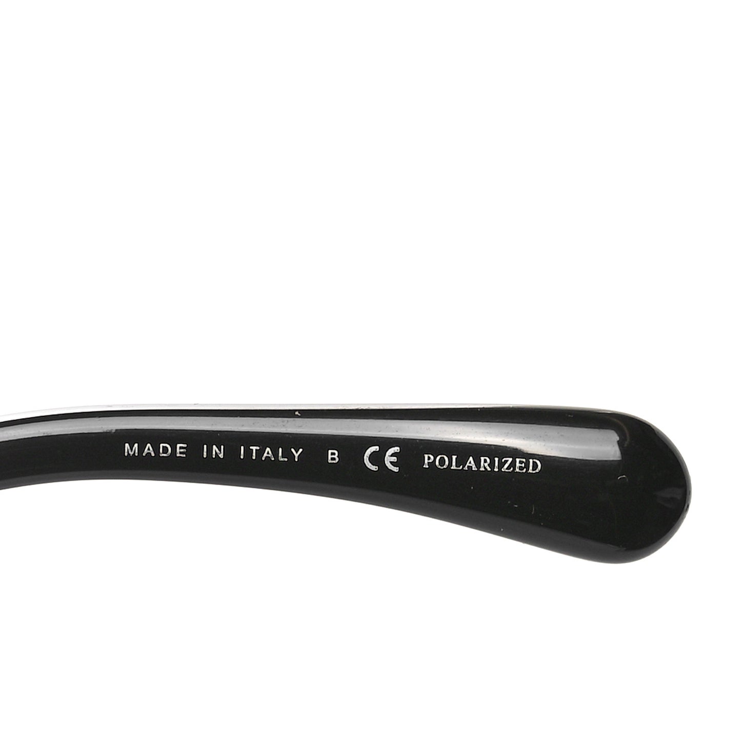 Acetate Strass Polarized Square Sunglasses 5422-B Black
