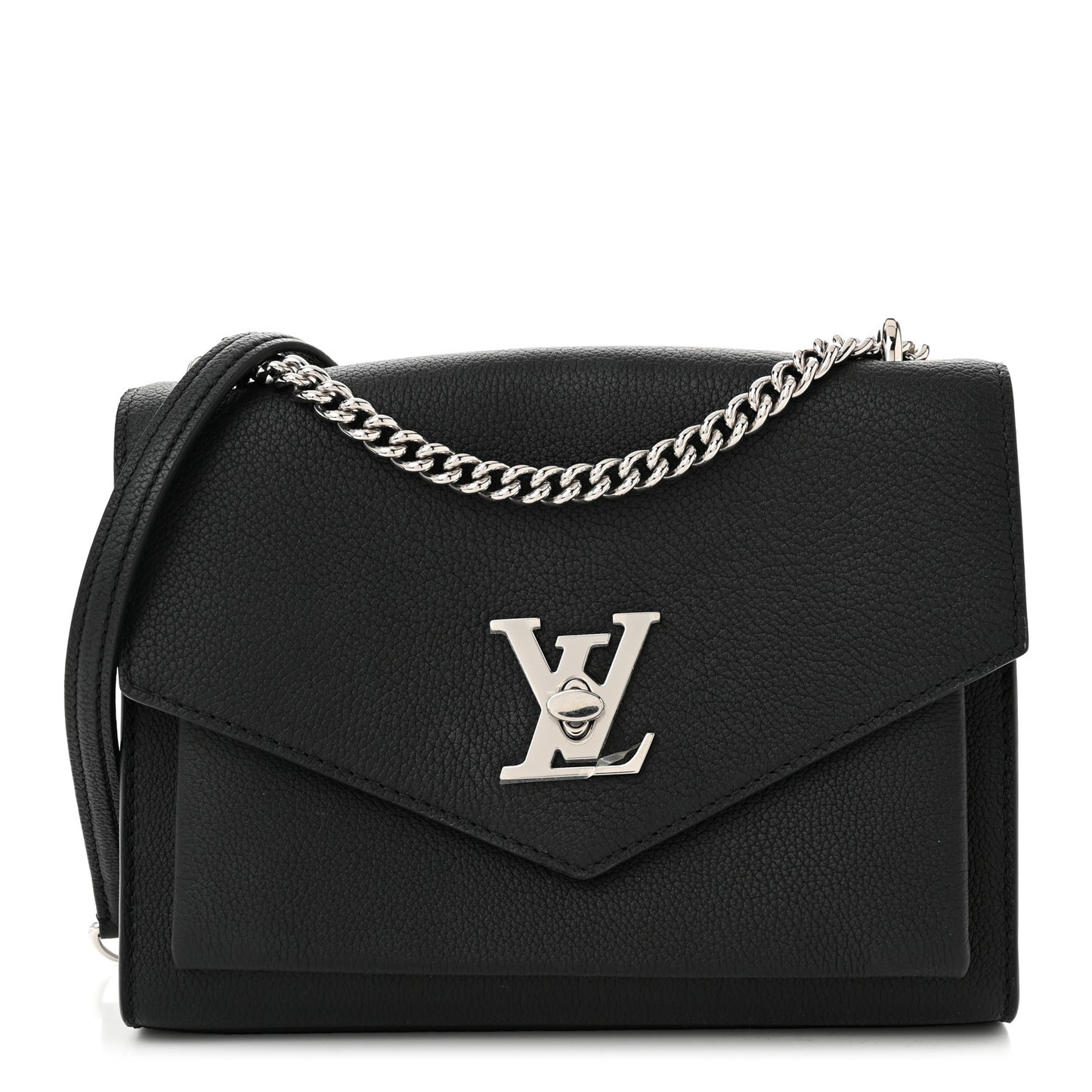 Soft Calfskin Mylockme Chain Bag BB Black