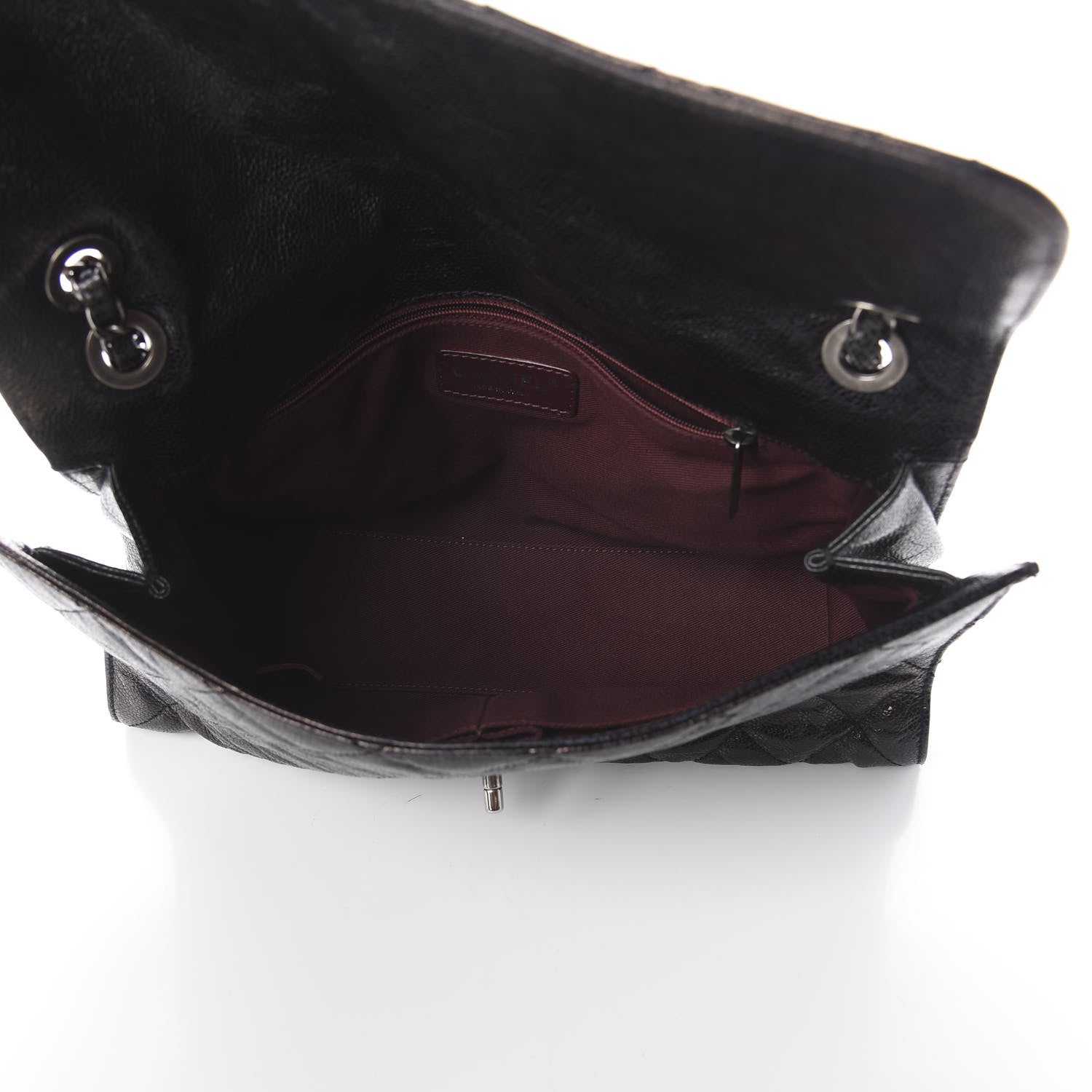 Chanel Crumpled Grained Calfskin Jumbo CC Crave Flap Black 4 of 9