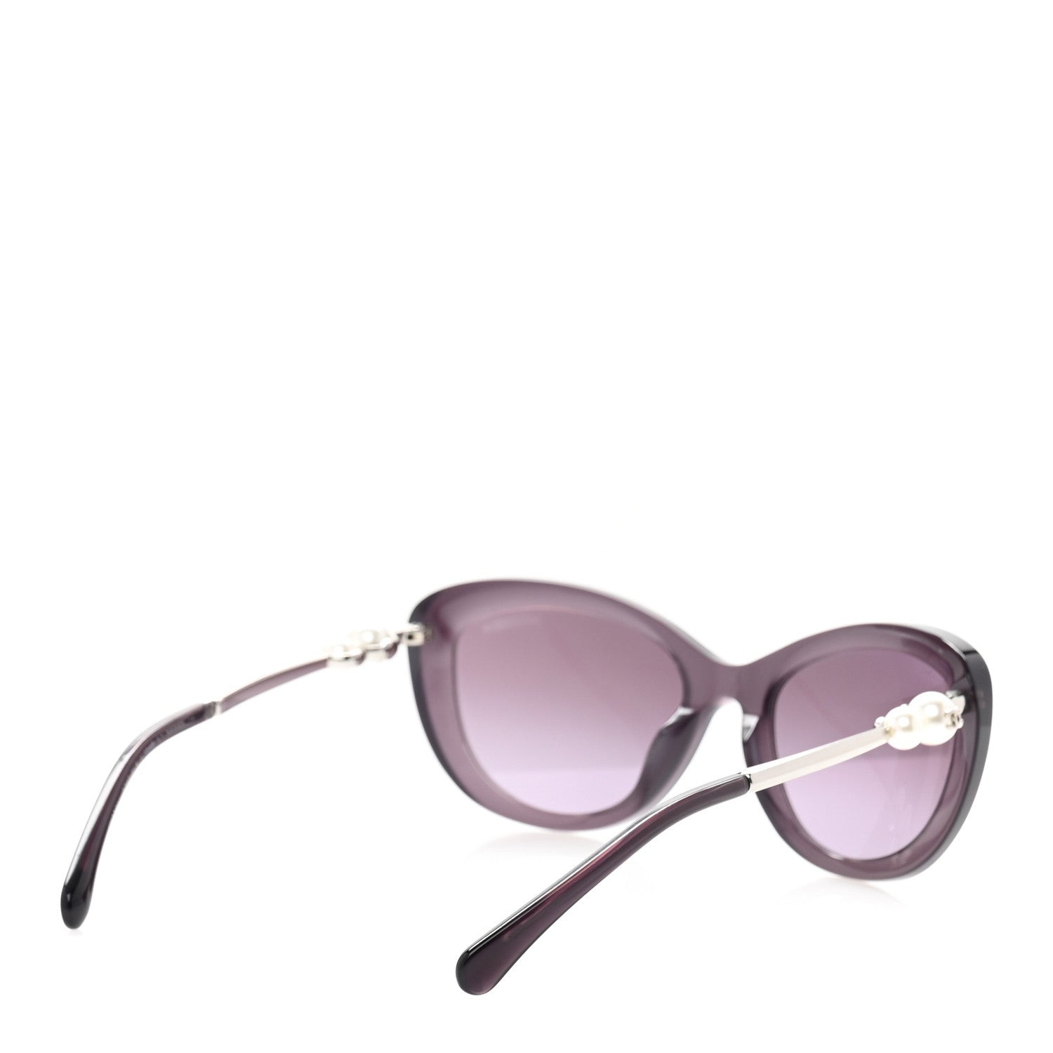Chanel Acetate Pearl Cat Eye Sunglasses 5340-H Purple 4 of 7