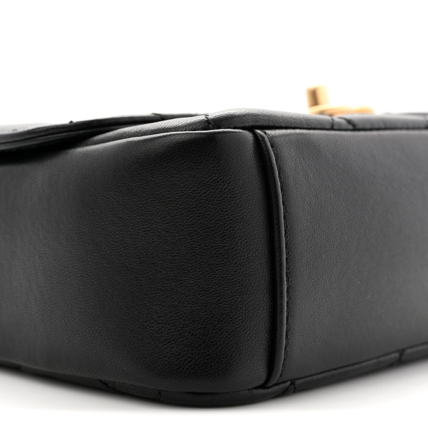 Lambskin Quilted Small CC Coin Flap Bag Black