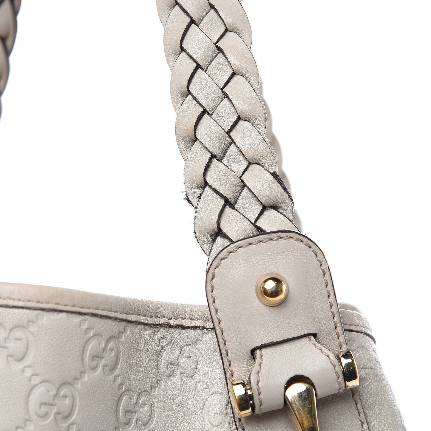 Guccissima Medium Pelham Shoulder Bag Off White