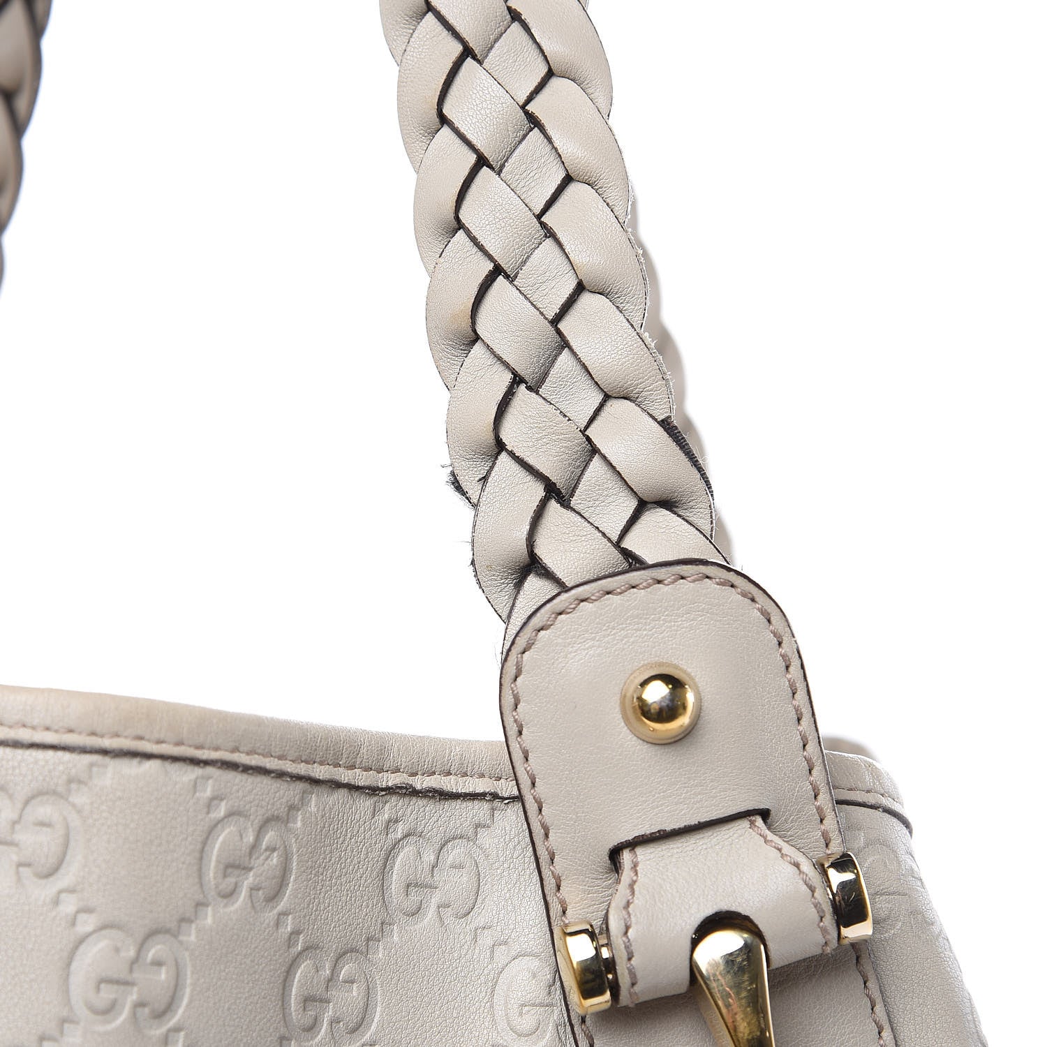 Gucci Guccissima Medium Pelham Shoulder Bag Off White 12 of 15