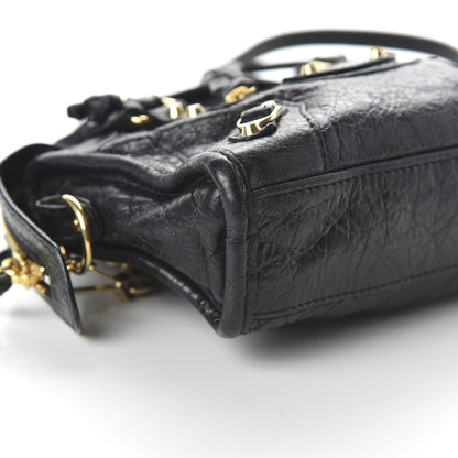 Balenciaga Agneau Classic Gold Hardware Nano City Black 6 of 11