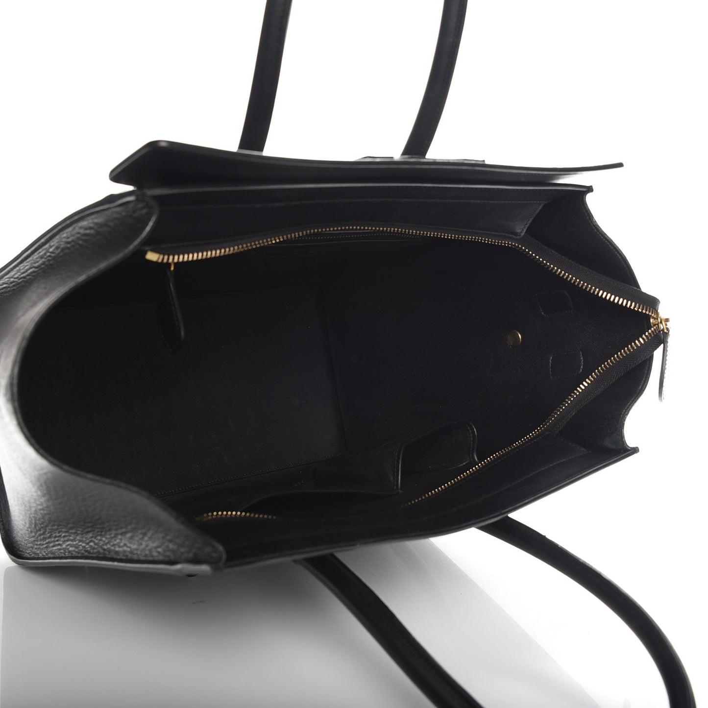 Calfskin Astrakhan Embossed Mini Luggage Black
