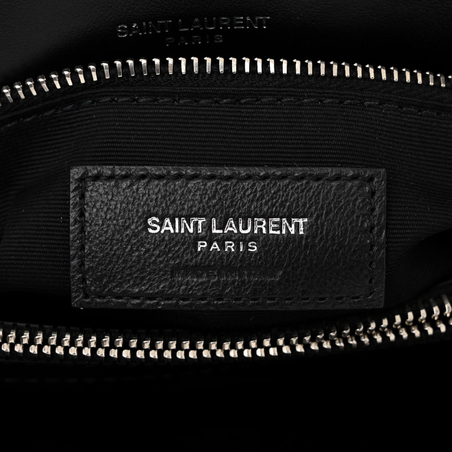 Calfskin Y Quilted Monogram Medium Loulou Chain Satchel Black