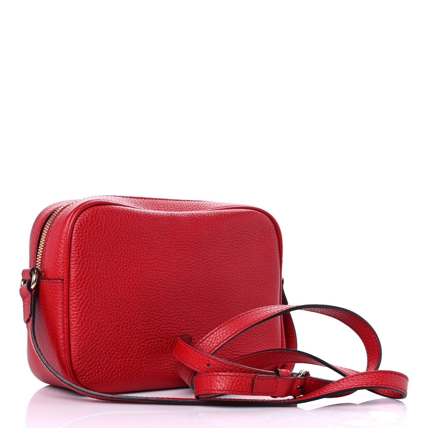 Pebbled Calfskin Small Soho Disco Bag Tabasco Red