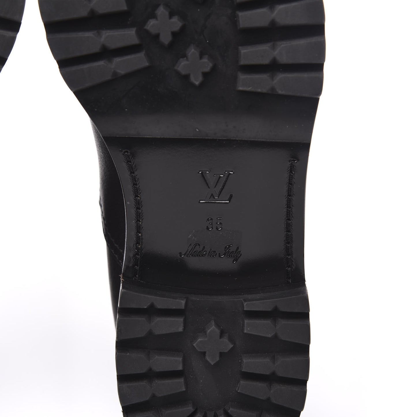 Calfskin Monogram Discovery Flat Ankle Boots 35 Black