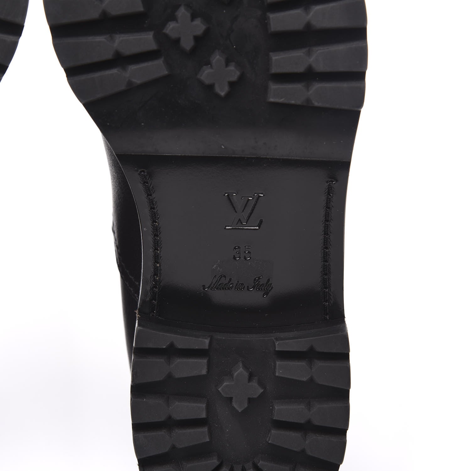 Louis Vuitton Calfskin Monogram Discovery Flat Ankle Boots 35 Black 6 of 8