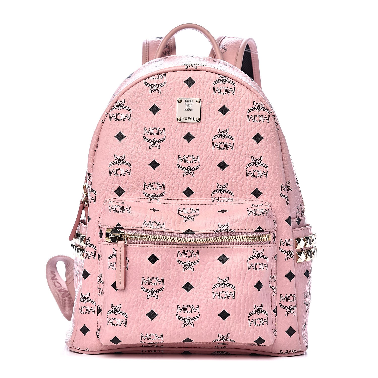 MCM Visetos Small Side Stud Stark Backpack Pink 1 of 12