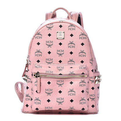 MCM Visetos Small Side Stud Stark Backpack Pink 1 of 12