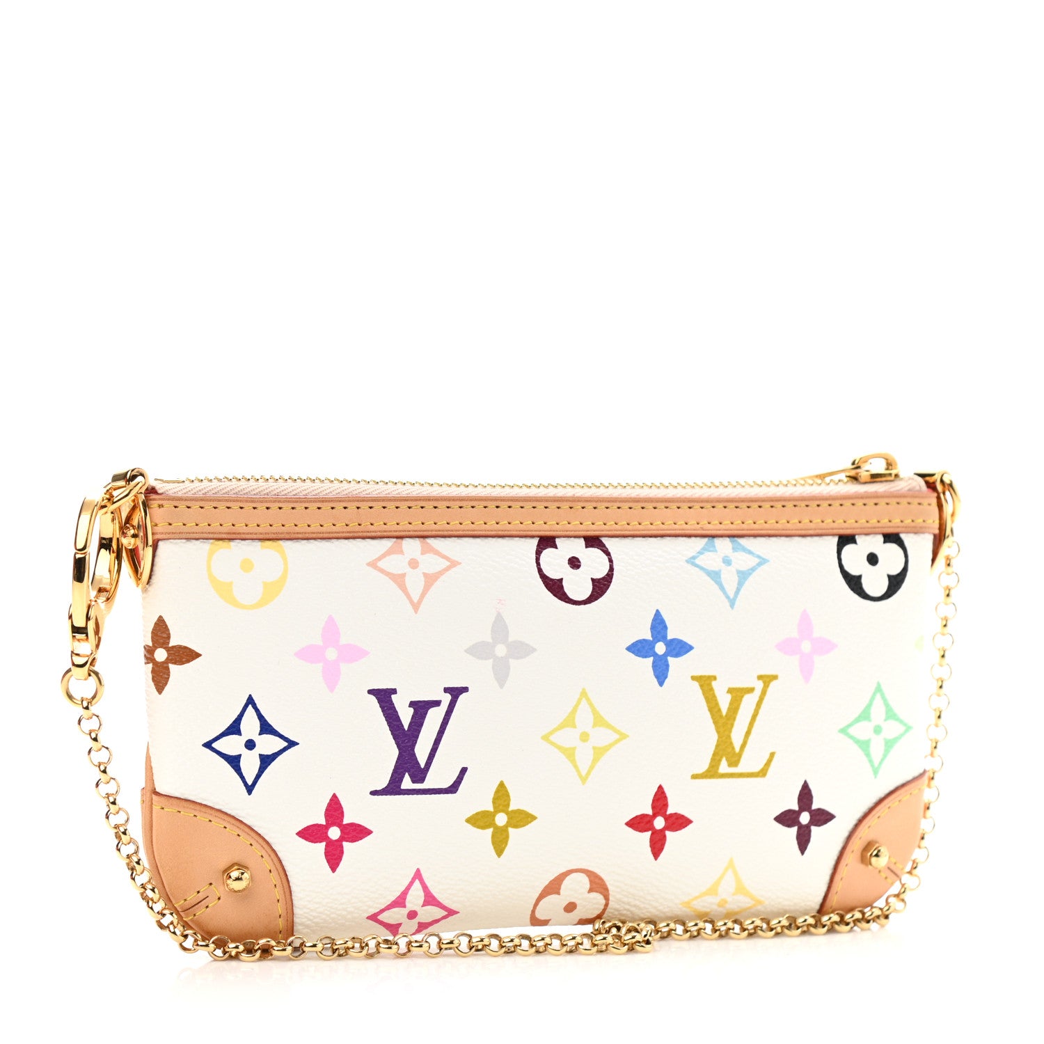 Louis Vuitton Monogram Multicolor Pochette Milla MM White 3 of 9