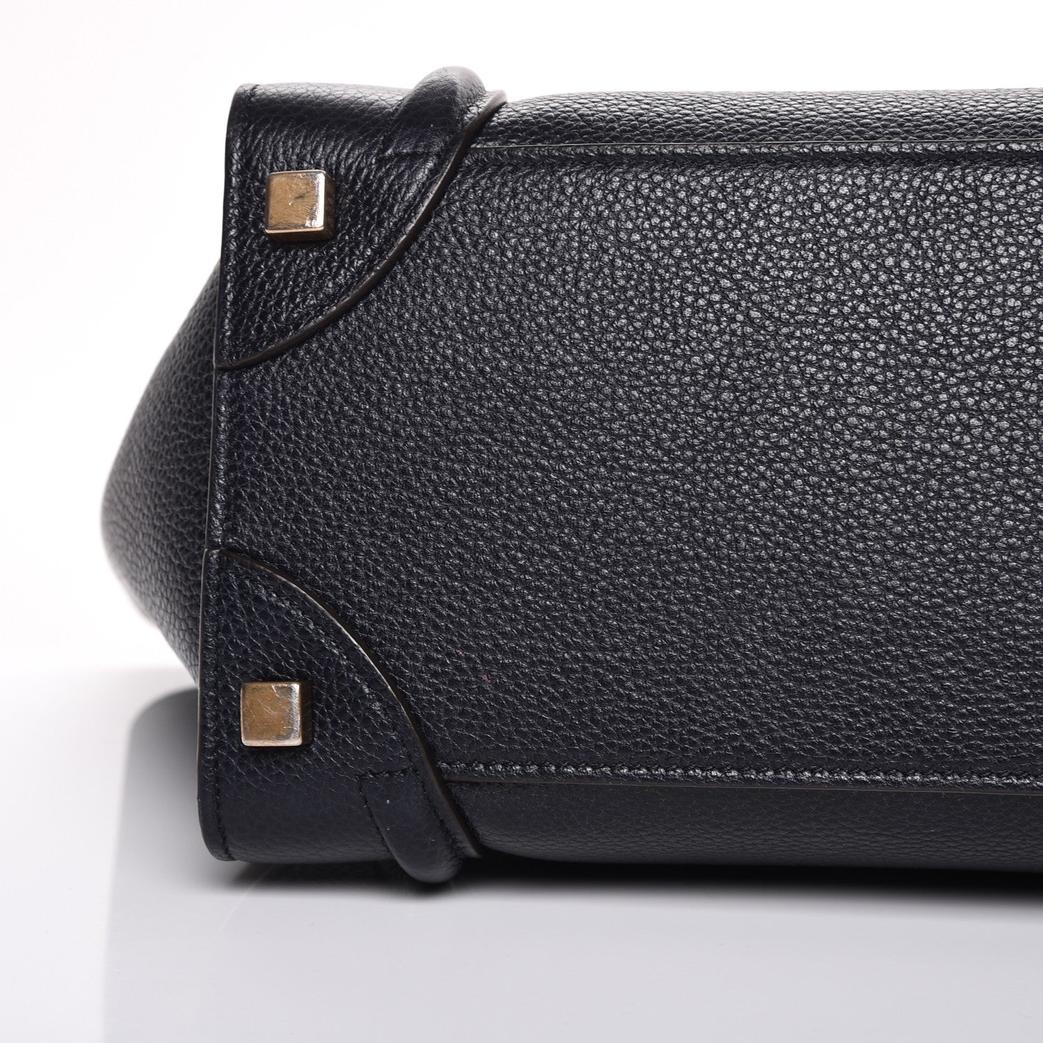 Celine Drummed Calfskin Micro Luggage Midnight 8 of 10