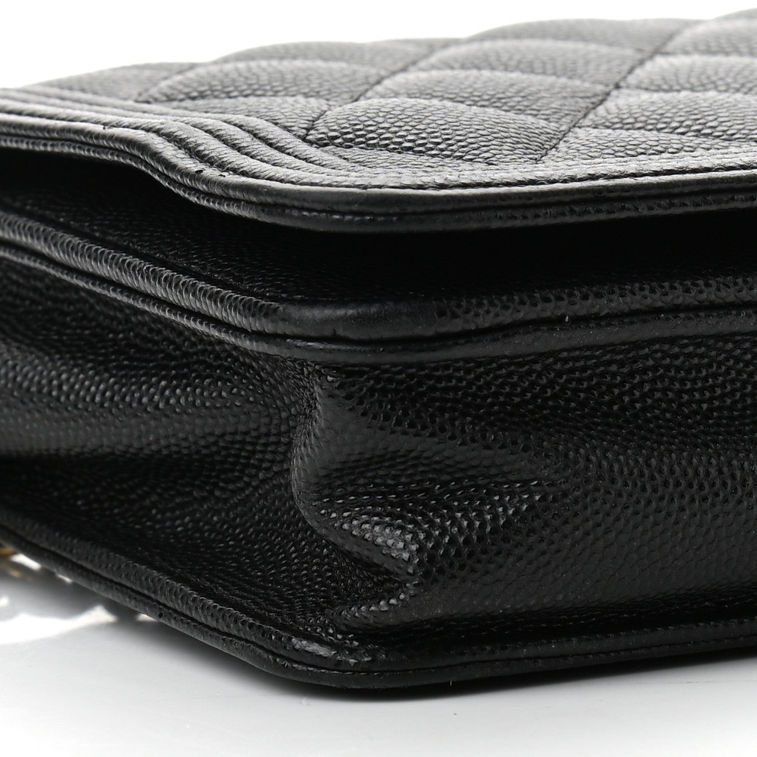 Chanel Caviar Quilted Boy Wallet On Chain WOC Black 10 of 12