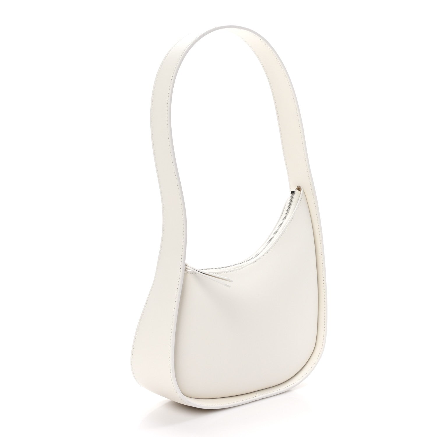 The Row Smooth Calfskin Half Moon Shoulder Bag New Ivory 3 of 9