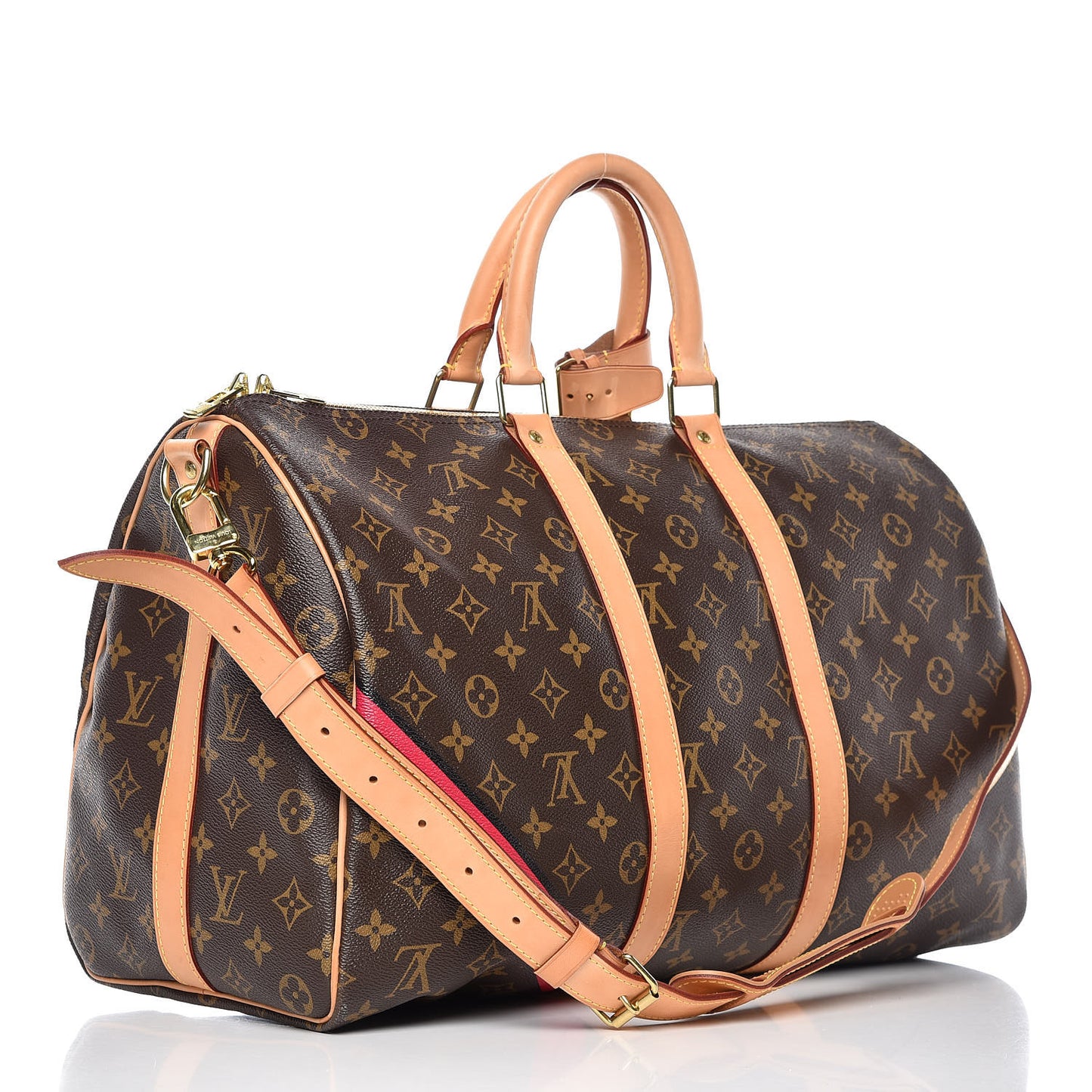 Monogram My LV Heritage Keepall Bandouliere 45 Fuchsia Black