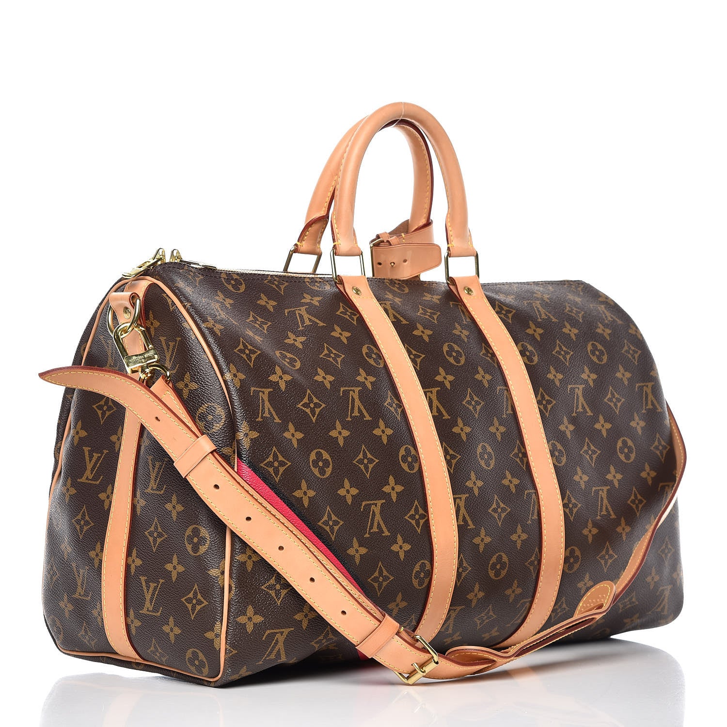 Louis Vuitton Monogram My LV Heritage Keepall Bandouliere 45 Fuchsia Black 3 of 14