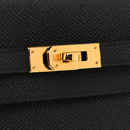 Hermes Epsom Kelly Wallet To Go Black 11 of 14