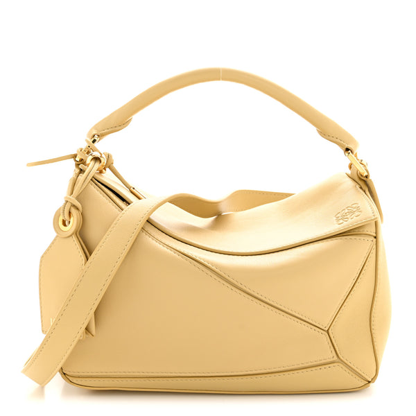 Loewe Calfskin Small Puzzle Bag Dark Butter 1841076 – FASHIONPHILE